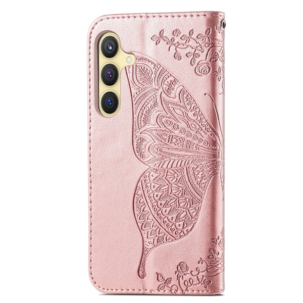 Samsung Galaxy S24 Plus Fodral Big Butterfly Roséguld