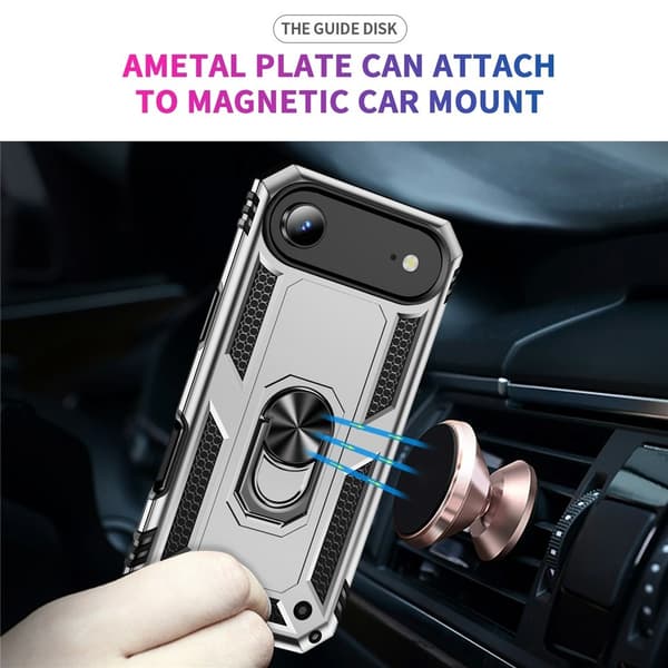 iPhone Air Skal Shockproof Hybrid Ring Silver