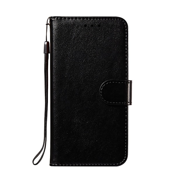 Samsung Galaxy S21 Plus - Solid Läder Fodral - Svart Black Svart