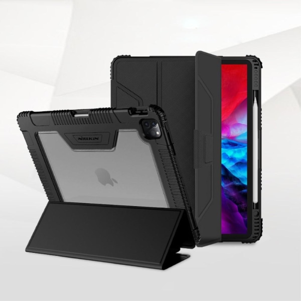 iPad Pro 12.9 (2018/2020) - NILLKIN Tri-Fold Fodral - Svart Black Svart