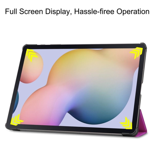 Samsung Galaxy Tab S7 Plus / Tab S8 Plus Tri-Fold S-Pen Laddning Lila Purple Lila