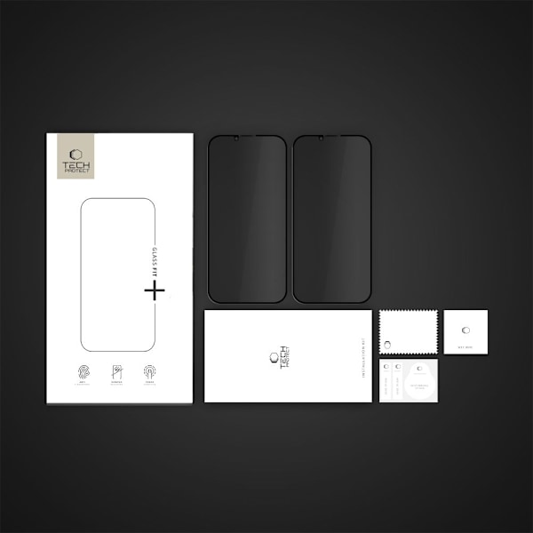 Tech-Protect iPhone 16e/14/13/13 Pro 2-PACK Skärmskydd Privacy