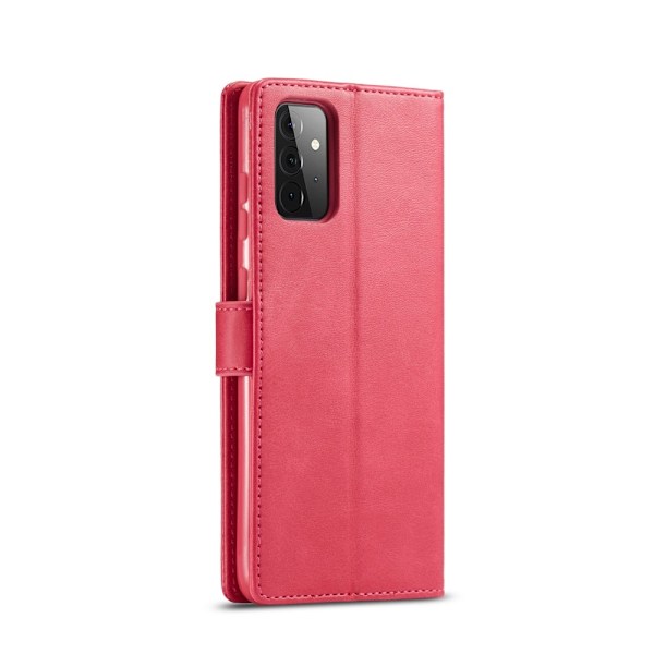 Samsung Galaxy A72 - LC.IMEEKE Läder Fodral - Röd/Rosa Röd/Rosa Röd/Rosa