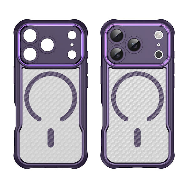 iPhone 17 Pro Skal MagSafe Kolfiber Textur Lila