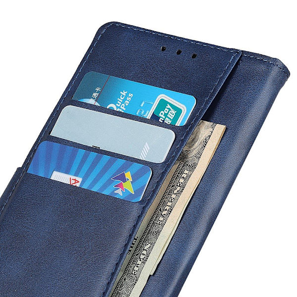 Motorola Edge 50 Plånboksfodral Läder Blå