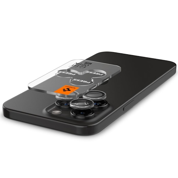Spigen iPhone 14 Pro/Pro Max/15 Pro/Pro Max 2-PACK Optik.tR "Ez Fit" Linsskydd