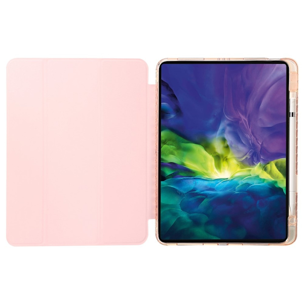 iPad Pro 11 2024 Fodral Tri-Fold Pennhållare Hybrid Rosa