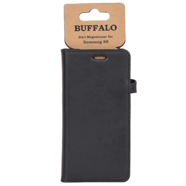 Buffalo Samsung Galaxy S8 Fodral 2in1 Äkta Läder Svart