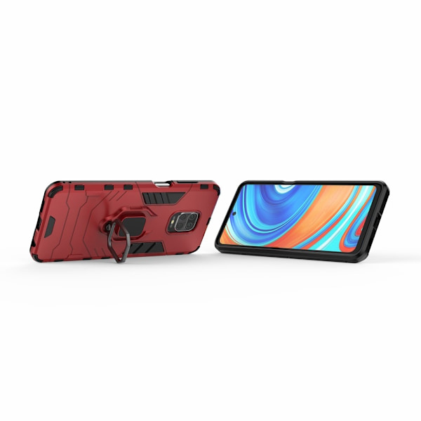 Xiaomi Redmi Note 9 Pro/Note 9S - Hybrid Ring Skal - Röd Red Röd