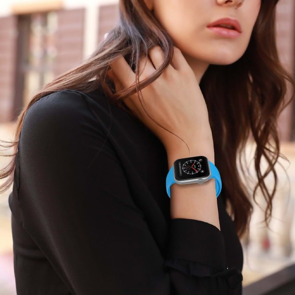 Apple Watch 38/40/41 mm Silikon Armband (S/M) Blå