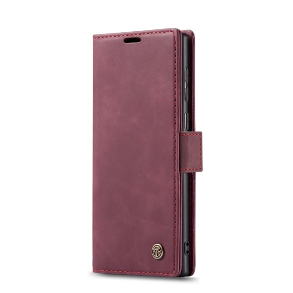 CASEME Samsung Galaxy S25 Ultra Fodral Retro Läder Röd