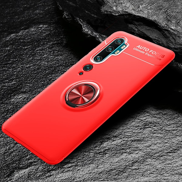 Xiaomi Mi Note 10/10 Pro - Ring Skal - Röd Red Röd