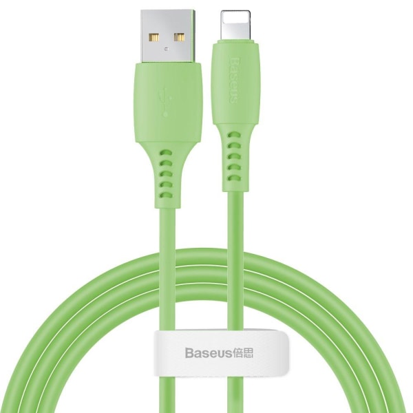 Baseus 1.2m Lightning Kabel 2.4A - Grön Green Grön