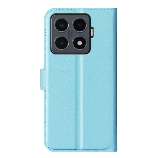 Xiaomi 15T Pro Fodral Litchi Läder Blå
