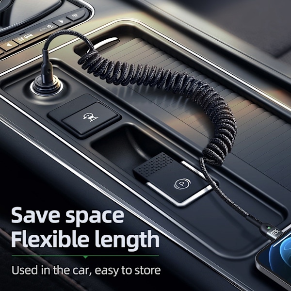 Mcdodo 36W PD USB-C - Lightning Flexibel Nylonkabel Svart