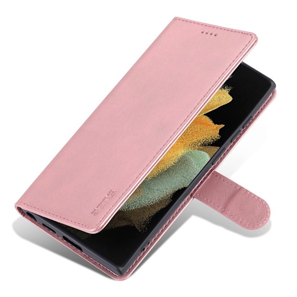 AZNS Samsung Galaxy S24 Ultra Fodral Retro Läder Roséguld