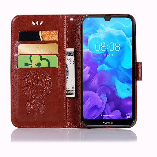 Huawei Y5 (2019) - Dreamcatcher Plånboksfodral - Brun Brown Brun