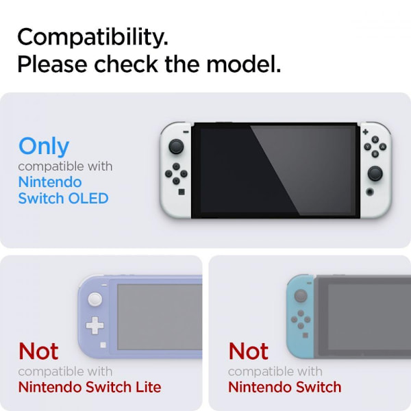Spigen Nintendo Switch OLED 2-PACK "Ez Fit" Glas.tR Härdat Glas