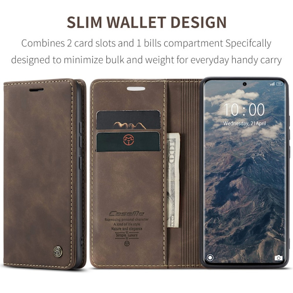 CASEME Redmi Note 14 Pro/Pro Plus 5G Fodral Flip Retro Läder