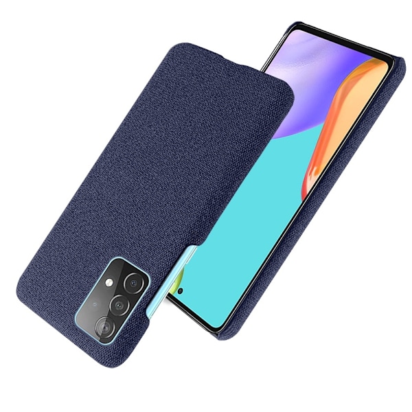 Samsung Galaxy A52 / A52s - KSQ Tygbelagt Textur Skal - Blå Blue Blå