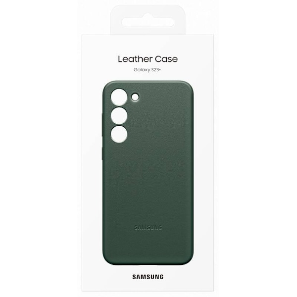 Samsung Galaxy S23 Plus Skal Leather Cover Grön