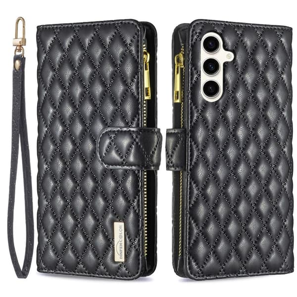 BINFEN Galaxy S23 FE Fodral Diamond Multifunktionell Svart