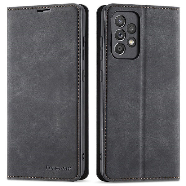 FORWENW Samsung Galaxy A23 5G Fodral Flip Läder Svart