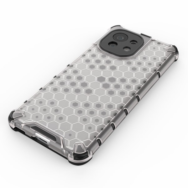 Xiaomi Mi 11 - Armor Honeycomb Textur Skal - Vit White Vit