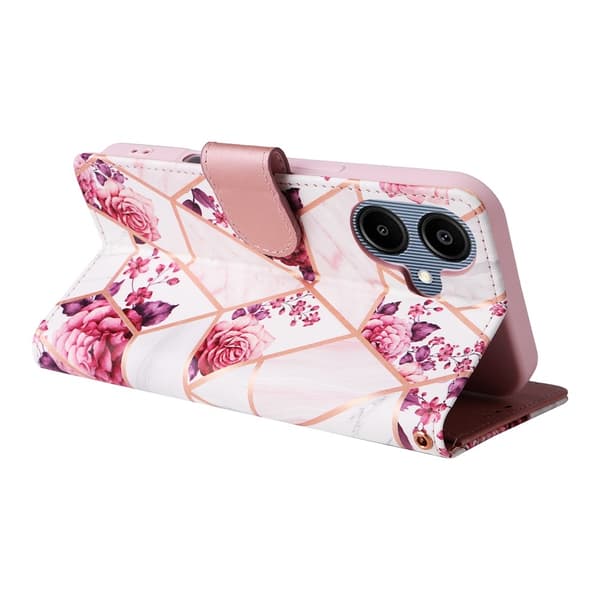Samsung Galaxy A07 Fodral Läder Marmor Rosa