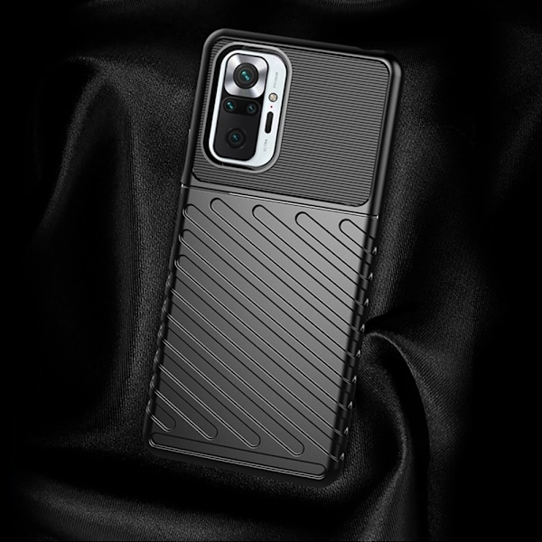 Xiaomi Redmi Note 10 Pro - Twill Textur Skal - Blå Blå