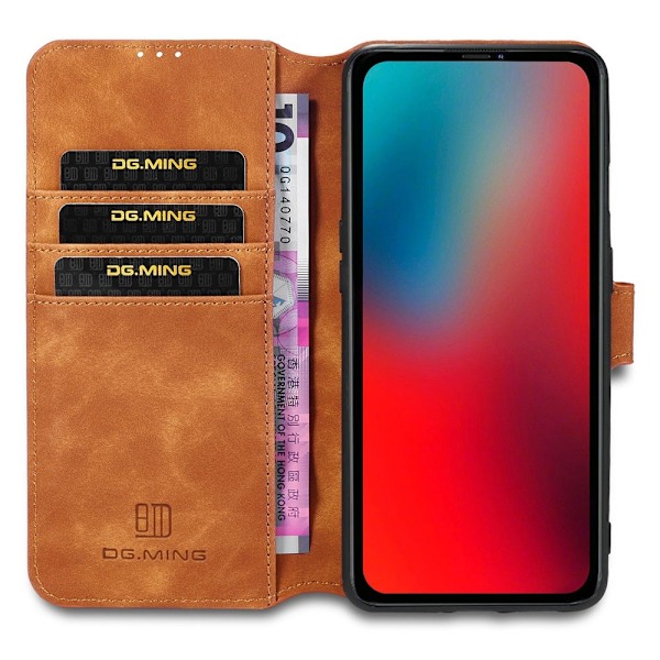 iPhone 13 Pro - DG.MING Retro Läder Fodral - Brun