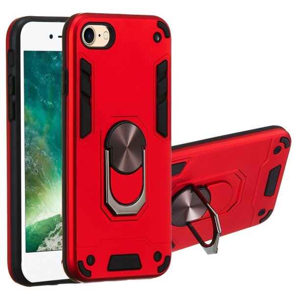 iPhone 7/8/SE (2020/2022) - Hybrid Armor Ring Skal - Röd Red Röd