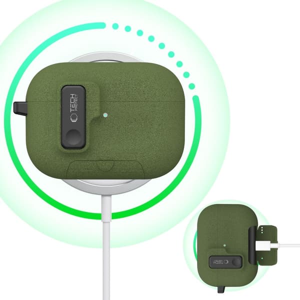 Tech-Protect AirPods Pro 3 Skal Slim Hook Olive Green