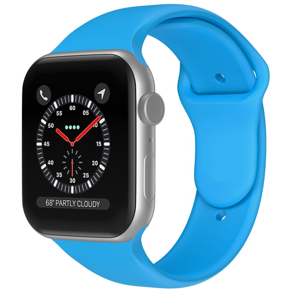 Apple Watch 42/44/45/49 mm Silikon Armband (M/L) Blå