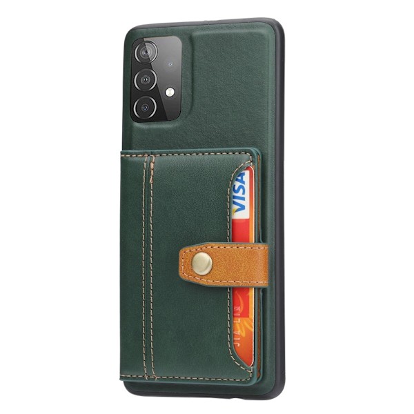 Samsung Galaxy A72 - Skal Med Plånboksfunktion - Grön Green Grön