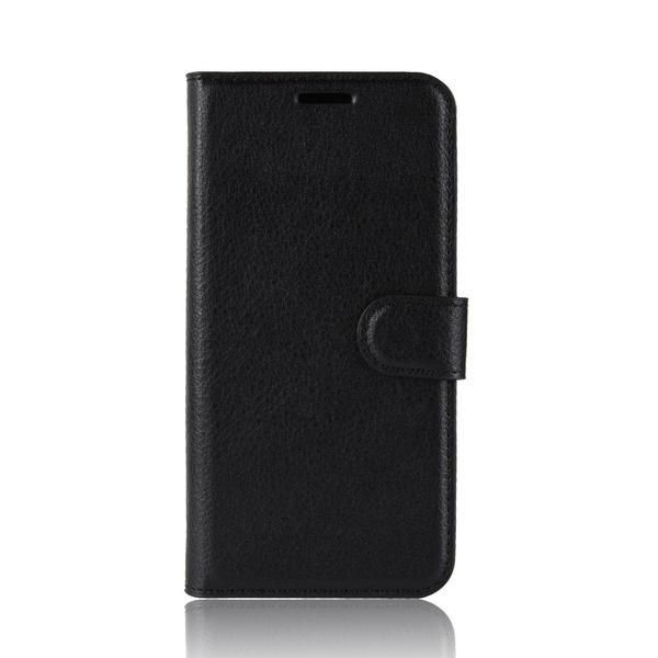 Xiaomi Redmi Note 8 Pro - Litchi Plånboksfodral - Svart Black Svart