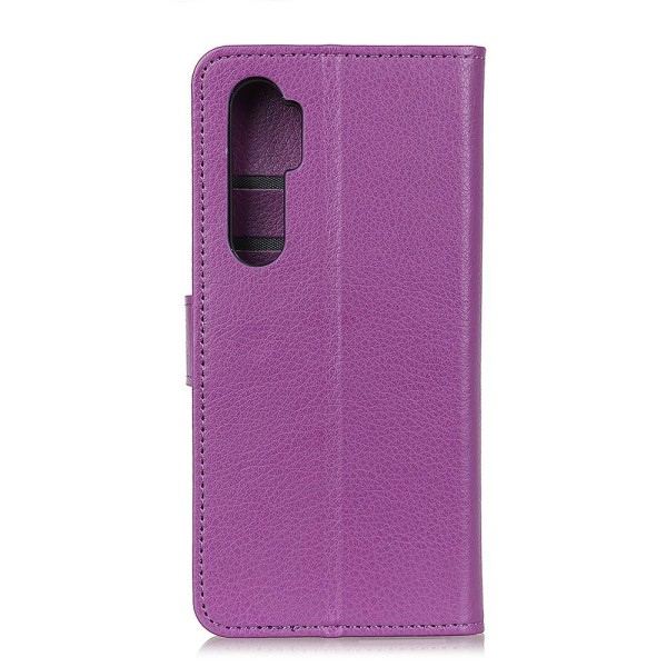 Xiaomi Mi Note 10 Lite - Litchi Plånboksfodral - Lila Purple Lila