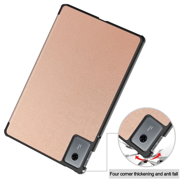 Lenovo Idea Tab Fodral Tri-Fold Läder Roséguld