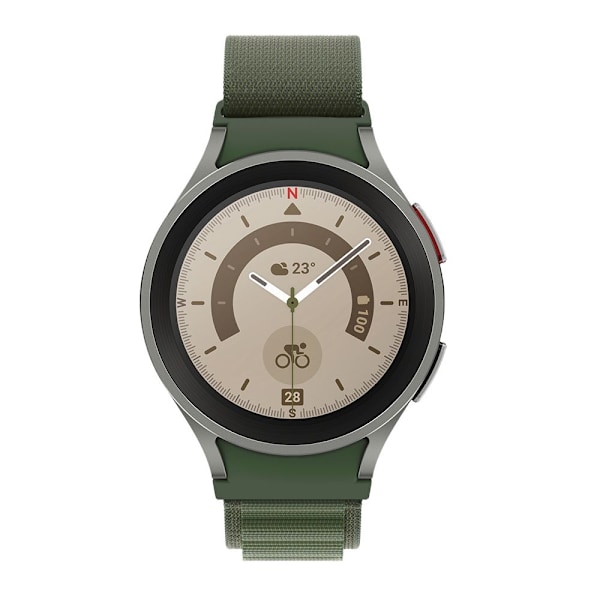Tech-Protect Galaxy Watch 4/5/5 Pro/6/7/FE Armband Nylon Pro Militär Grön