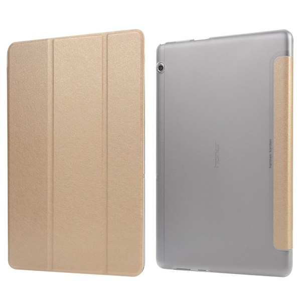 Huawei MediaPad T5 10 - Slimfit Tri-Fold Fodral - Guld Gold Guld