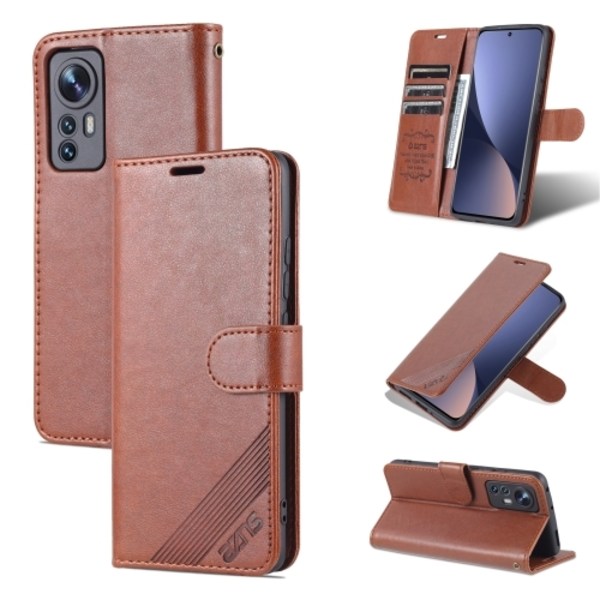 AZNS Xiaomi 12 Fodral Läder Brun