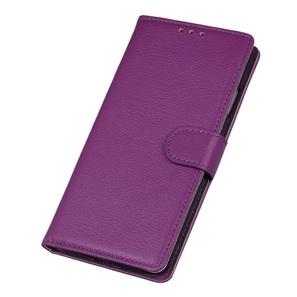 Samsung Galaxy A42 - Litchi Läder Fodral - Lila Purple Lila