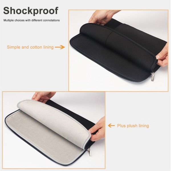 Laptop Sleeve Väska 13.8" Ljus Rosa