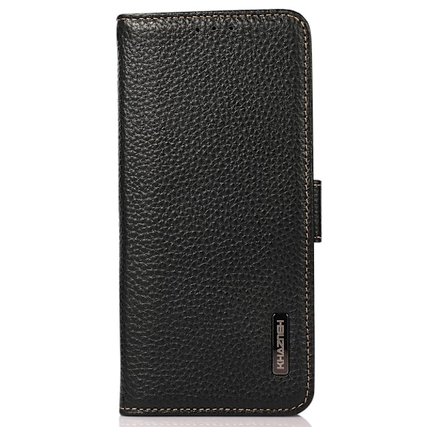 KHAZNEH Galaxy S25 Plus / S24 Plus Fodral RFID Äkta Läder Svart