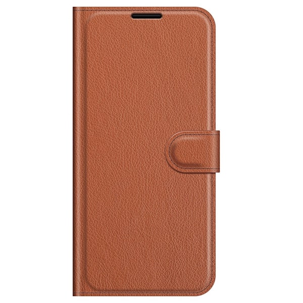 iPhone 13 Pro Max - Litchi Slim Läder Fodral - Brun