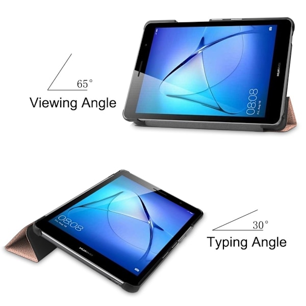 Huawei MatePad T8 - Tri-Fold Fodral - Roséguld Roséguld Roséguld