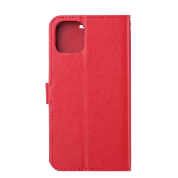 iPhone 11 Pro Max - Crazy Horse Plånboksfodral - Röd Red Röd