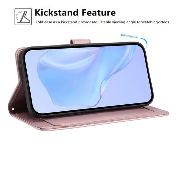 Honor 400 Lite Plånboksfodral Läder Roséguld