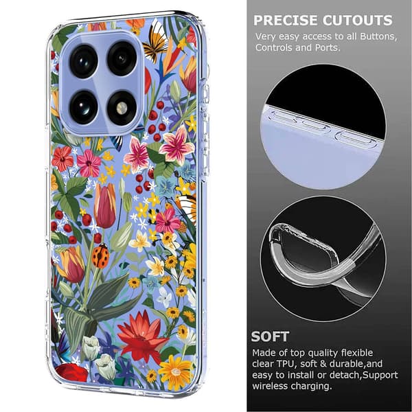 OnePlus 15 Skal TPU Med Tryck Blommor