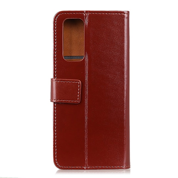 OnePlus 9 Pro - Tri-Color Läder Fodral - Brun Brown Brun